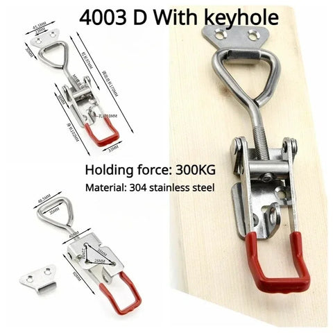 Adjustable Toolbox Case Metal Toggle Latch Catch Clasp Quick Release Clamp Anti-Slip Push Pull Toggle Tools Quick Door Buckle