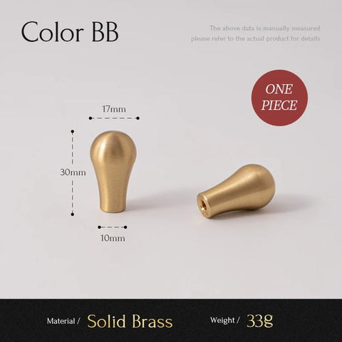 Santaya Solid Brushed Brass Handle Teardrop Shape Kitchen Cabinet Pull Wardrobe Drawer Knob Furniture Handles
