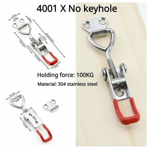 Adjustable Toolbox Case Metal Toggle Latch Catch Clasp Quick Release Clamp Anti-Slip Push Pull Toggle Tools Quick Door Buckle