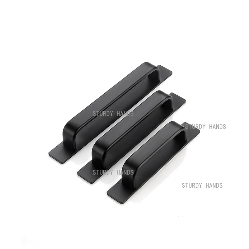 4pc Aluminum alloy door and window handles modern and simple sliding glass sliding doors self-adhesive door handles