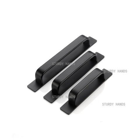 4pc Aluminum alloy door and window handles modern and simple sliding glass sliding doors self-adhesive door handles