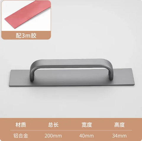 4pc Aluminum alloy door and window handles modern and simple sliding glass sliding doors self-adhesive door handles