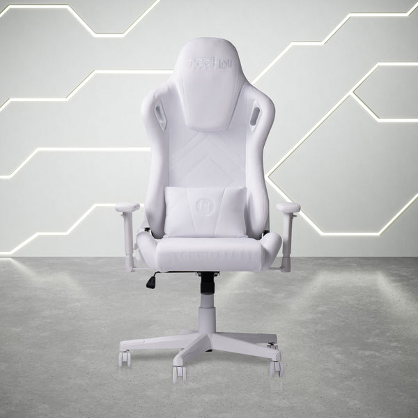 Velvet Gaming Chair with Memory Foam Seat and Back, 150° Recline, Height Adjustable Arms, White
