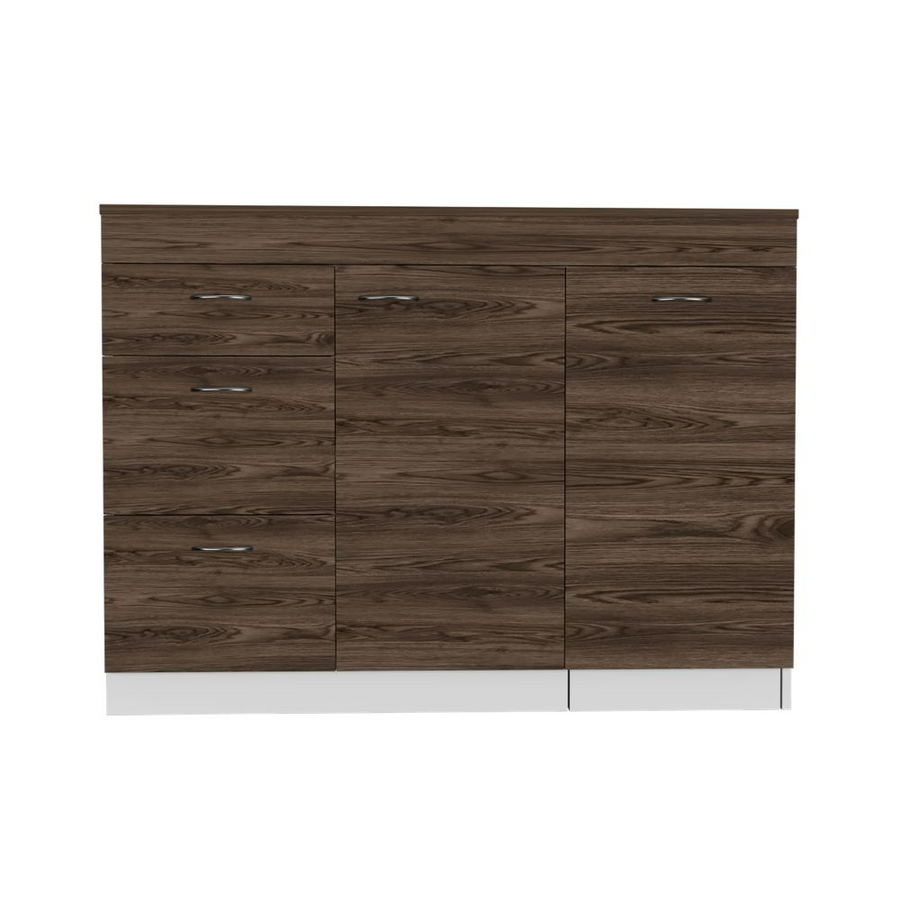 Grecia 46" White & Walnut Kitchen Base Cabinet — alternate view 2