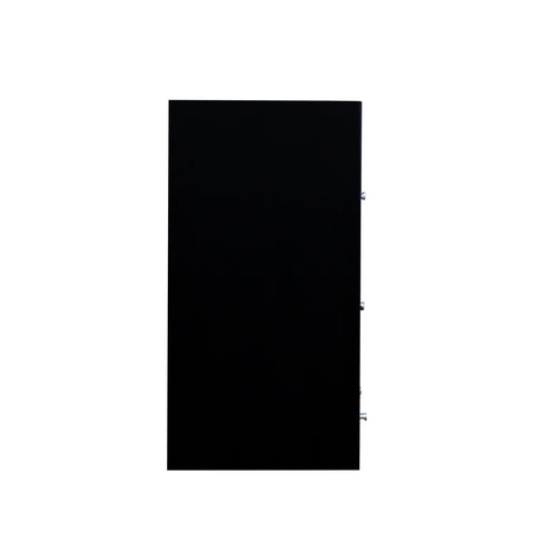 Shoe Storage Cabinet with Sliding Glass Doors and RGB LED Lights, Black, view 11