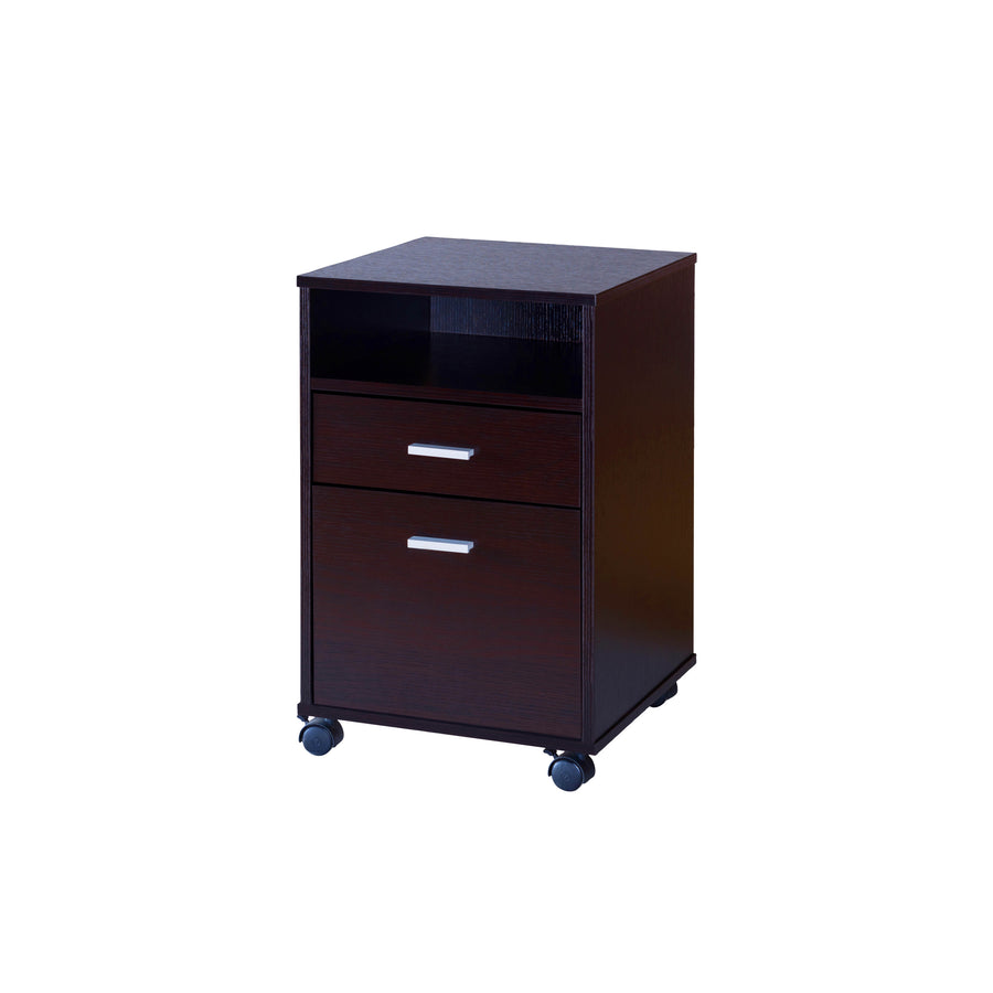 47" Espresso Desk with Mobile Locking File Cabinet - product image 11
