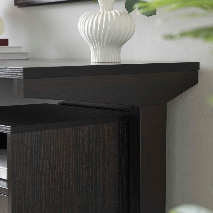 47" Espresso Desk with Mobile Locking File Cabinet - product image 7