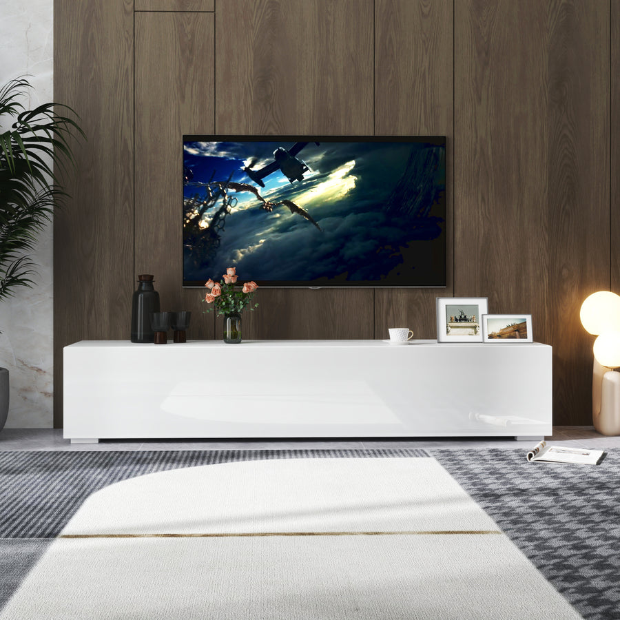 Modern Entertainment Center with Storage – Sleek Media Console for Living Room Organization