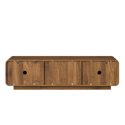 Spiral Wave TV Stand for TVs Up to 65", Walnut, view 9
