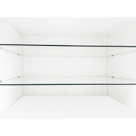 94.5" Extra-Long TV Stand with Glass Shelves and App-Controlled LED Lights, White, view 19