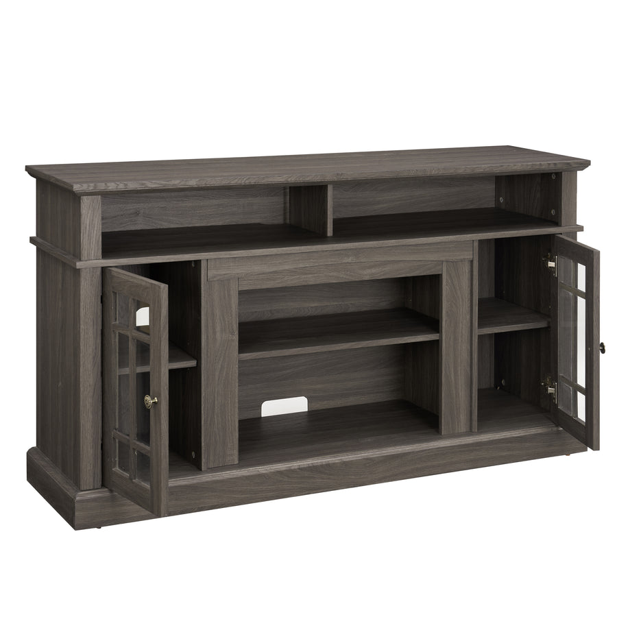 Classic TV Stand for TVs Up to 65", Dark Walnut and Black, view 11