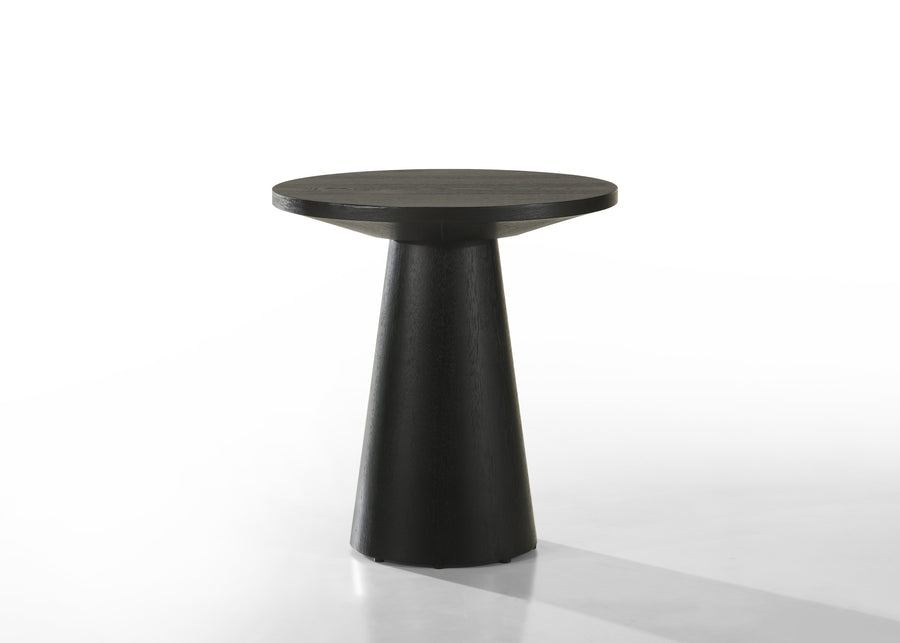 Jasper Ebony Black 20'W Round Console Table - Pedestal Base