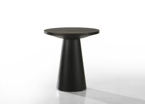 Jasper Ebony Black 20'W Round Console Table - Pedestal Base