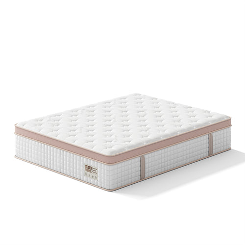 Queen Firm Hybrid Mattress with Gel Memory Foam and Pocket Springs, 14" for All Sleep Positions