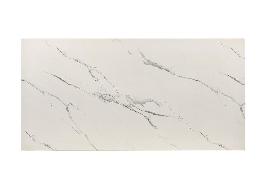 3-Piece White Faux Marble Coffee & End Table Set - product image 3