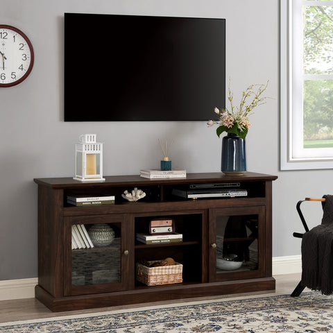 Farmhouse TV Stand for TVs Up to 65", Brown, view 4