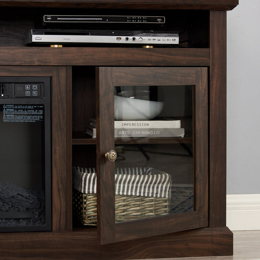 Farmhouse TV Stand for TVs Up to 65", Brown, view 11