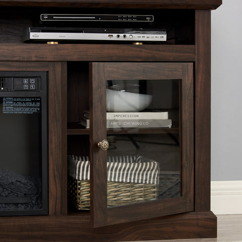 Farmhouse TV Stand for TVs Up to 65", Brown, view 11