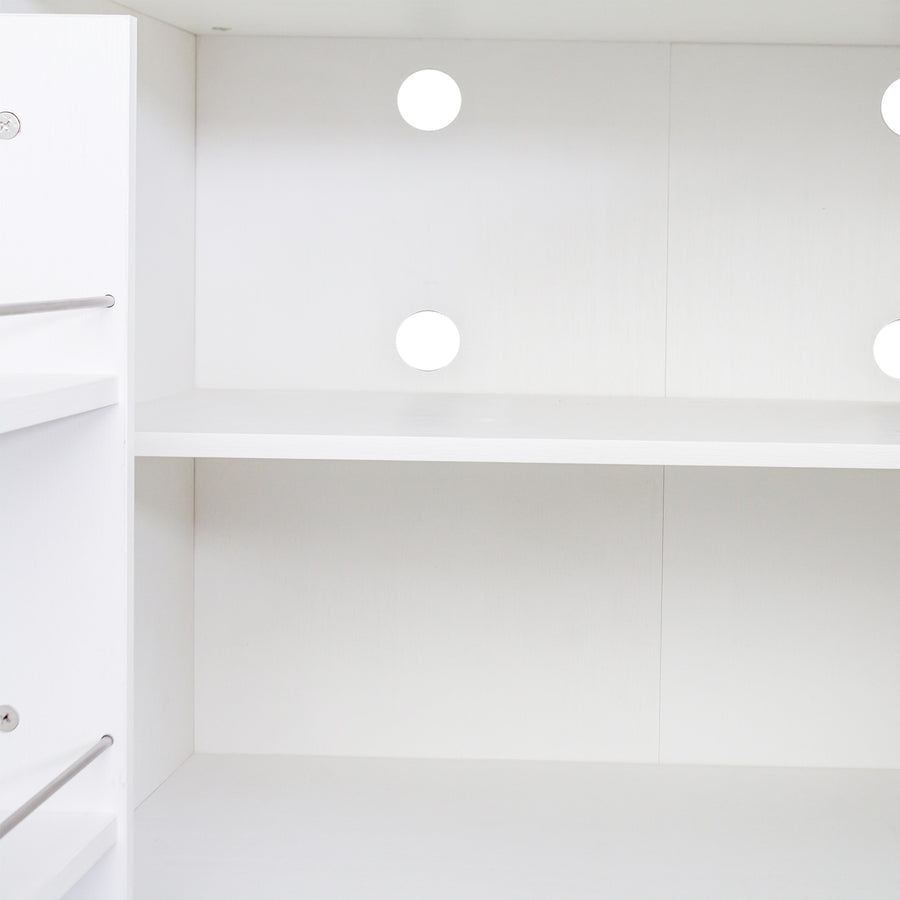 63" Kitchen Pantry Cabinet with Doors and Shelves, White, view 8