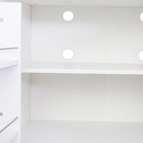 63" Kitchen Pantry Cabinet with Doors and Shelves, White, view 8