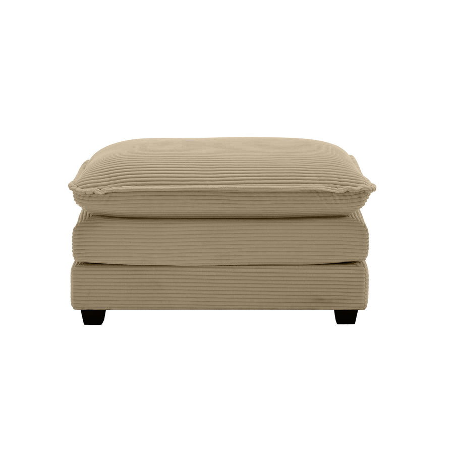 Tan Corduroy Ottoman Footstool for 2/3/4 Seater Sofa