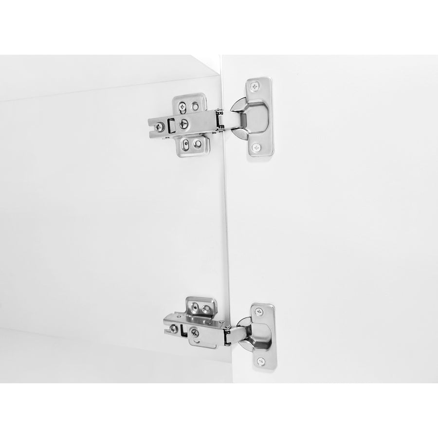 94.5" Extra-Long TV Stand with Glass Shelves and App-Controlled LED Lights, White, view 16