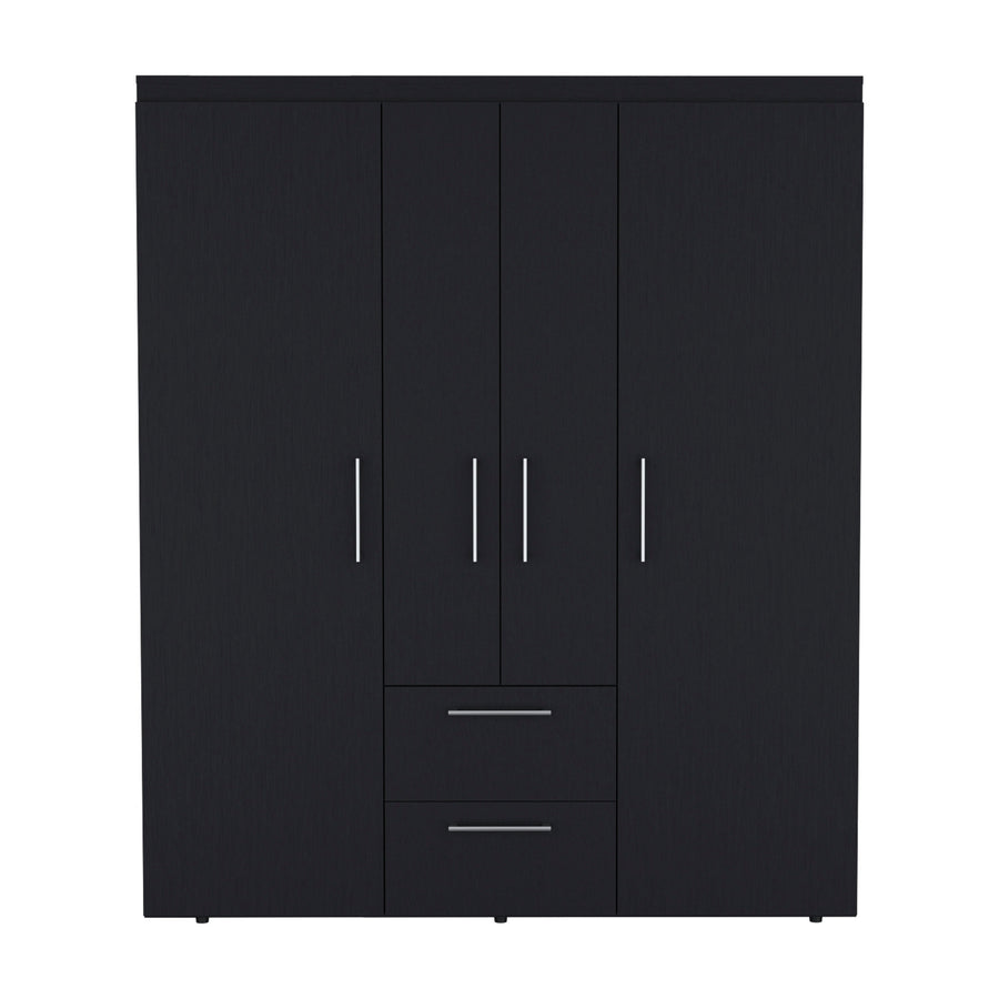 Bariloche Black Wardrobe with Shelves & Drawers - product image 5