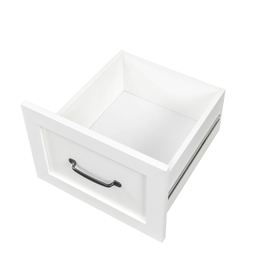 60" Antiqued White Corner Desk with Hutch & Drawers — alternate view 10