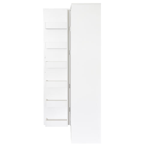 70" Tall Kitchen Pantry Cabinet with Doors, White, view 9