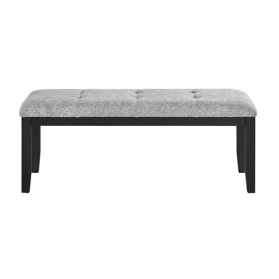 Light Gray Upholstered Dining Bench