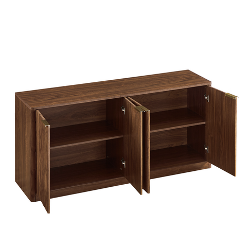 Wavy Sideboard Buffet Cabinet, Walnut, view 10