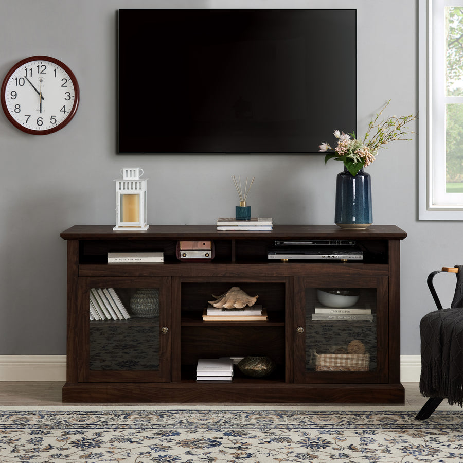 Farmhouse TV Stand for TVs Up to 65", Brown, view 5
