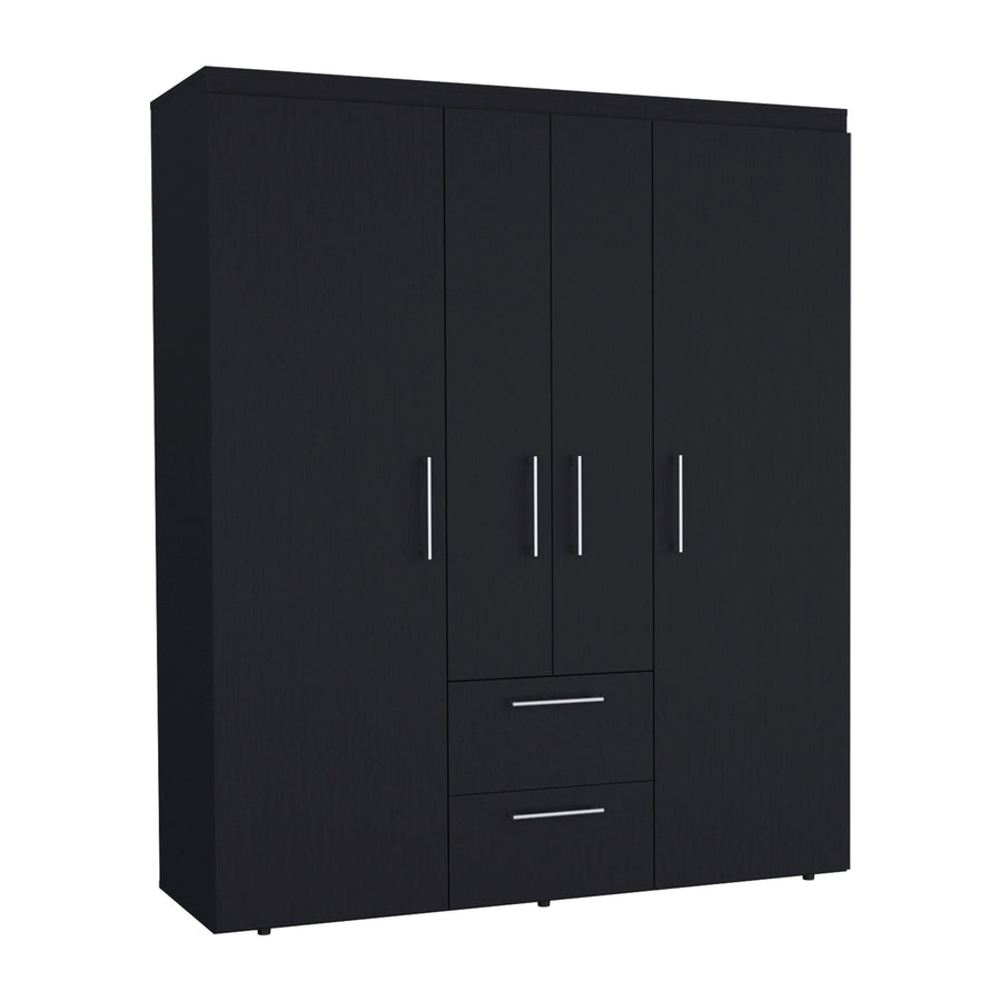 Bariloche Black Wardrobe with Shelves & Drawers - product image 2