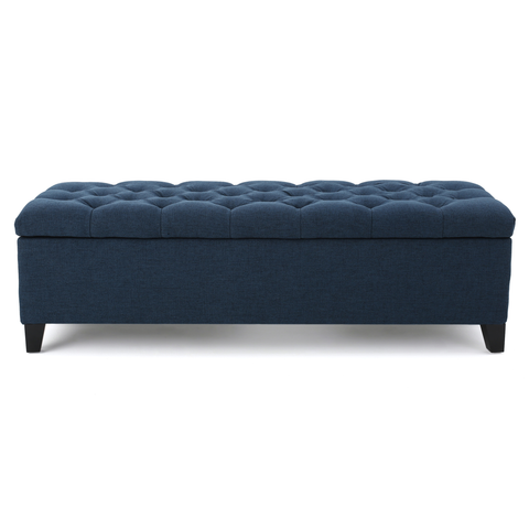 51' GLOUSTER V2 Navy Blue Tufted Storage Ottoman