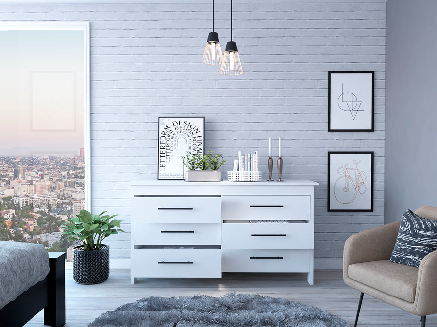 HMS White 6-Drawer Double Dresser — alternate view 2