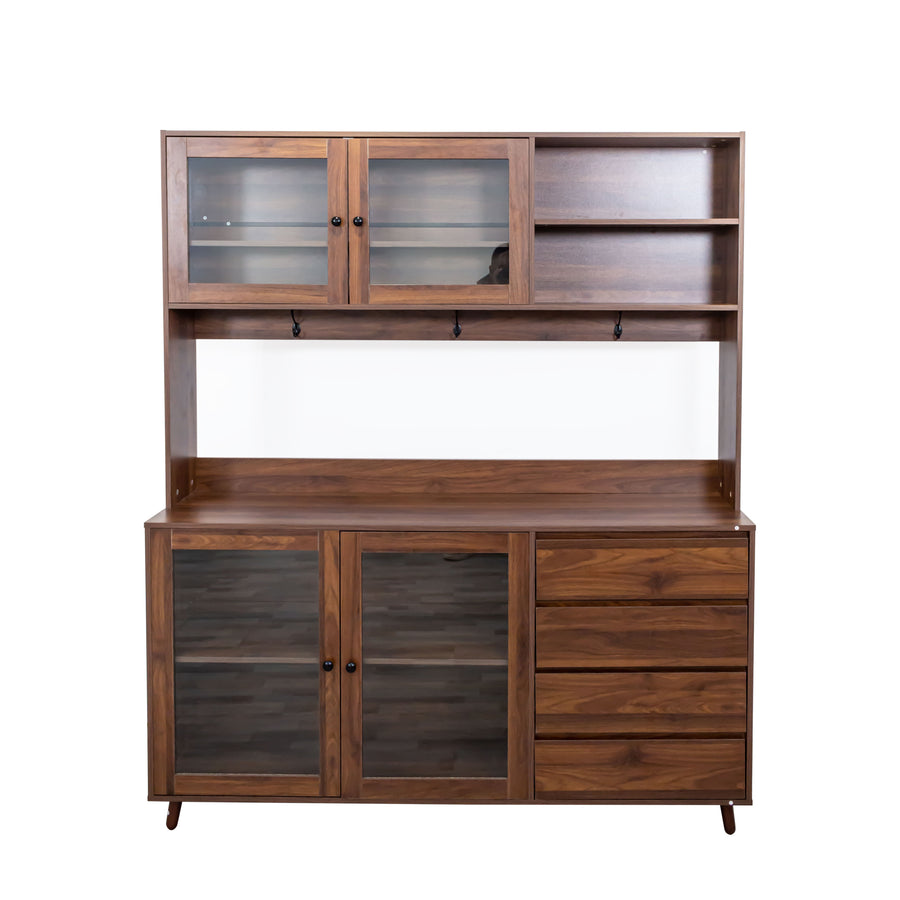 63" Walnut Sideboard with 4 Doors & 4 Drawers - product image 7