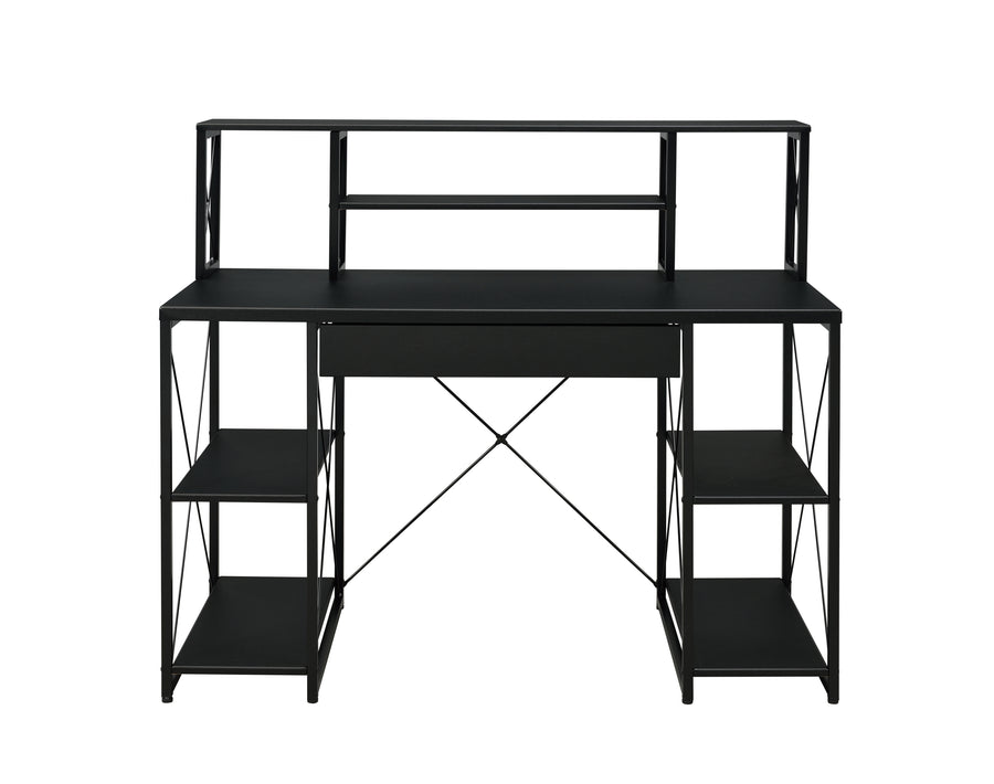 Amiel Black Studio Desk with Drawer & 8 Compartments — alternate view 6