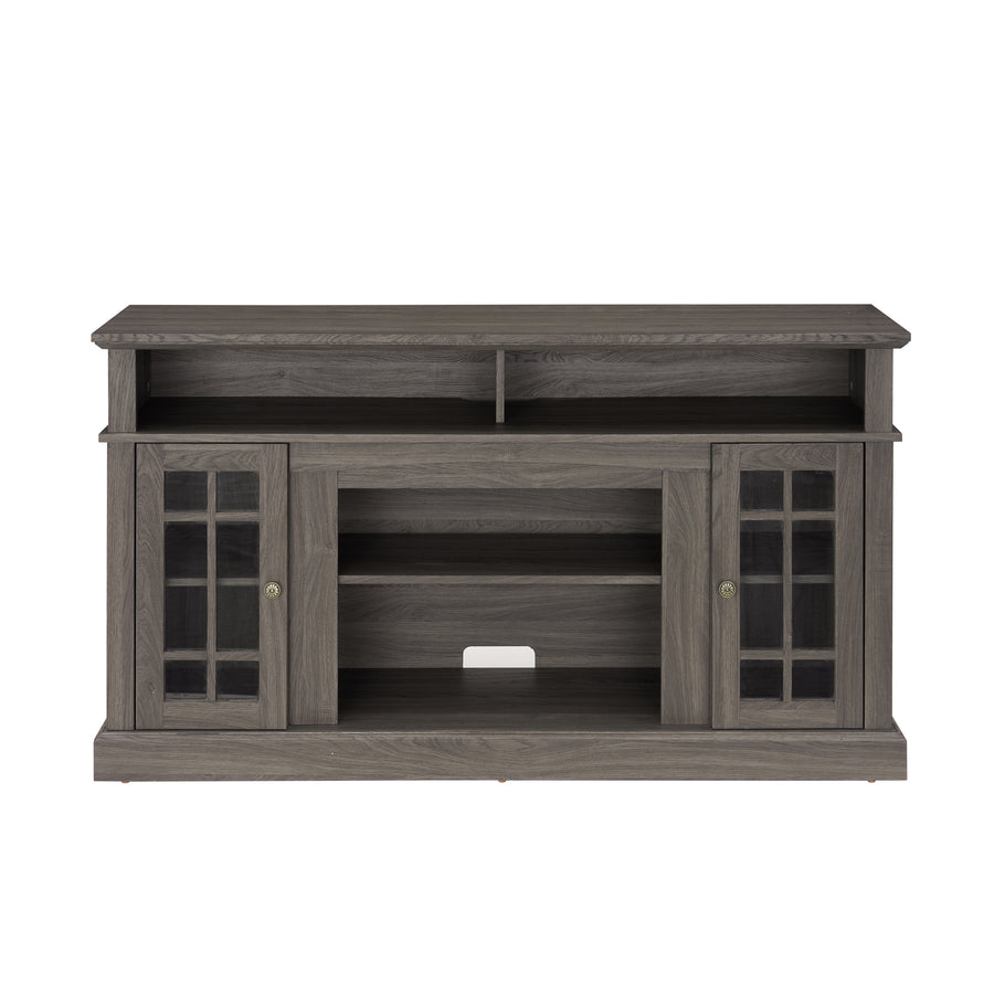 Classic TV Stand for TVs Up to 65", Dark Walnut and Black, view 7
