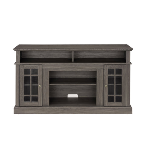 Classic TV Stand for TVs Up to 65", Dark Walnut and Black, view 7