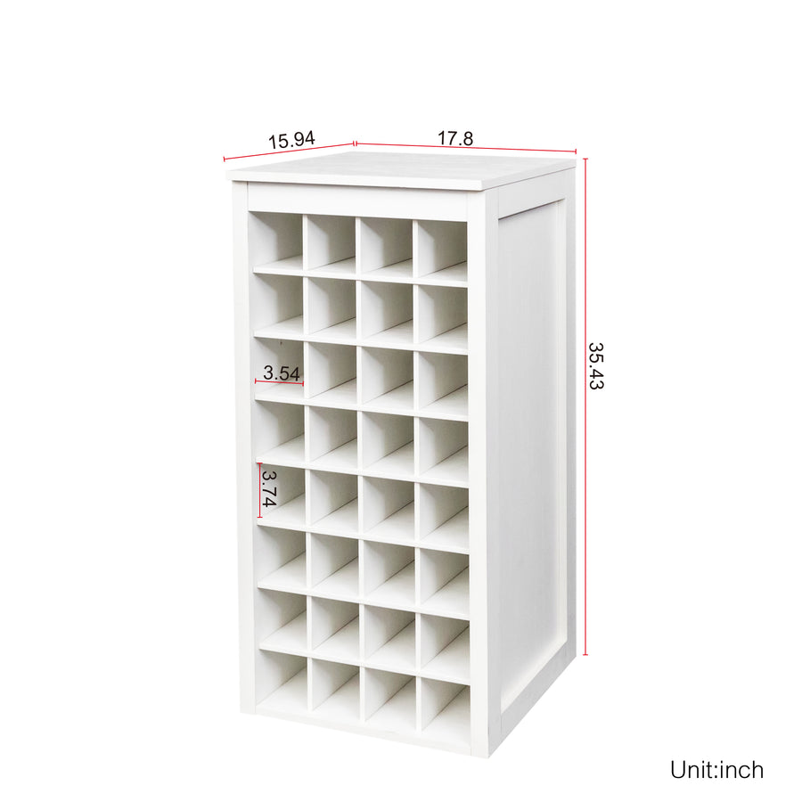 32-Bottle Wine Cabinet, White, view 6