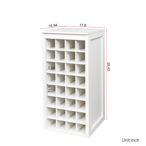 32-Bottle Wine Cabinet, White, view 6