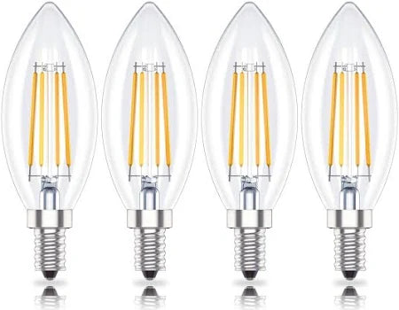 Albrillo E12 Bulb 4 Pcs Candelabra LED Bulbs, 4w 2700k Ll-lb3 Equivalent To 40w